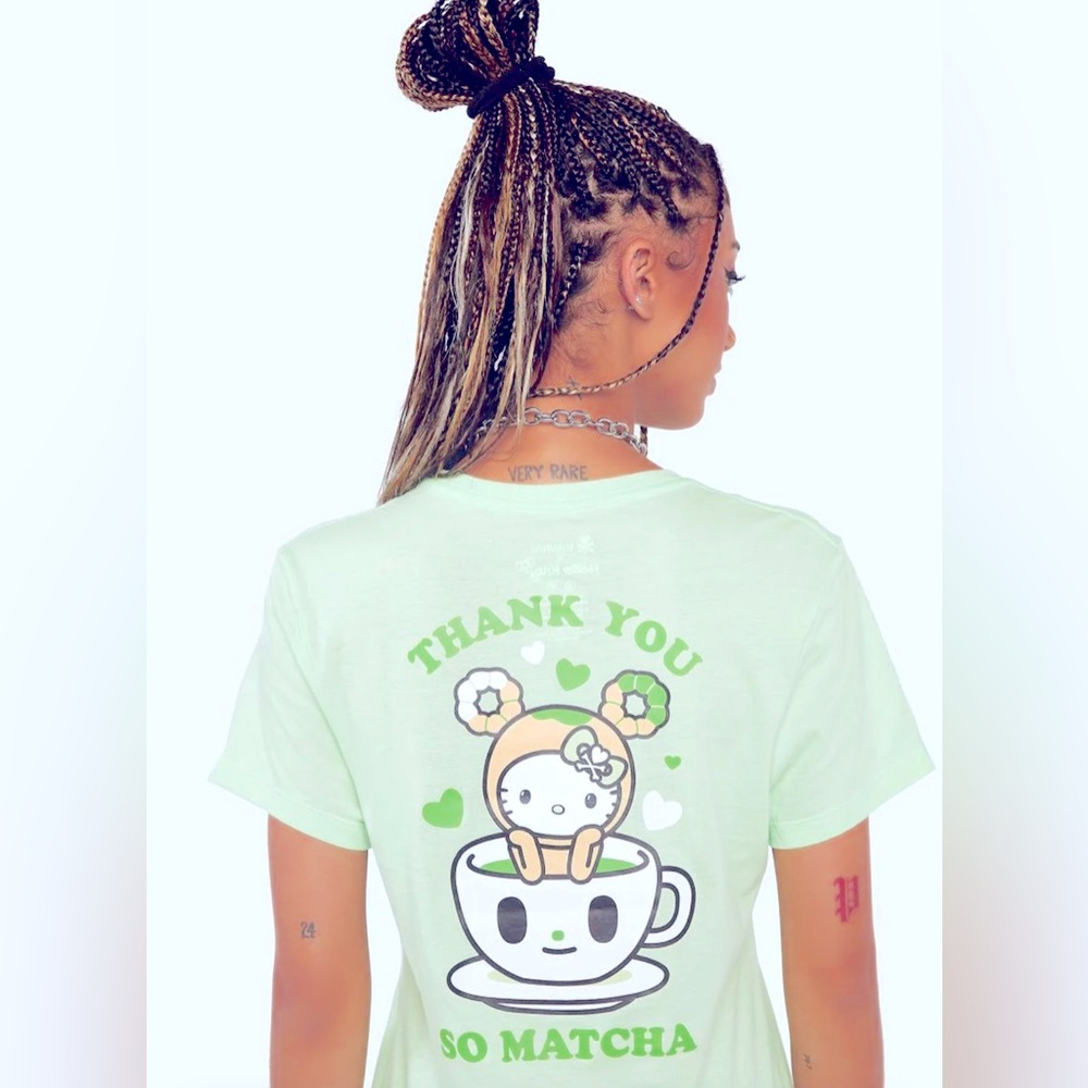 TOKIDOKI X HELLO KITTY Mochi Matcha Graphic Tee - Light Green 💚